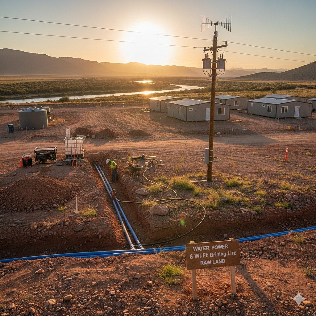 Water, Power, & Wi-Fi: Bringing Life to Raw Land